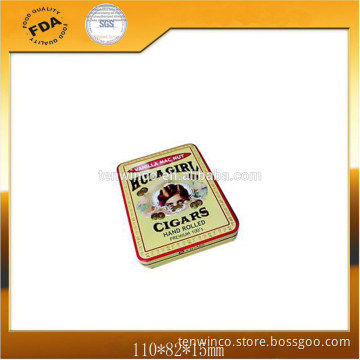 Rectangle Cigarettes Tin Box with Plastic Frame